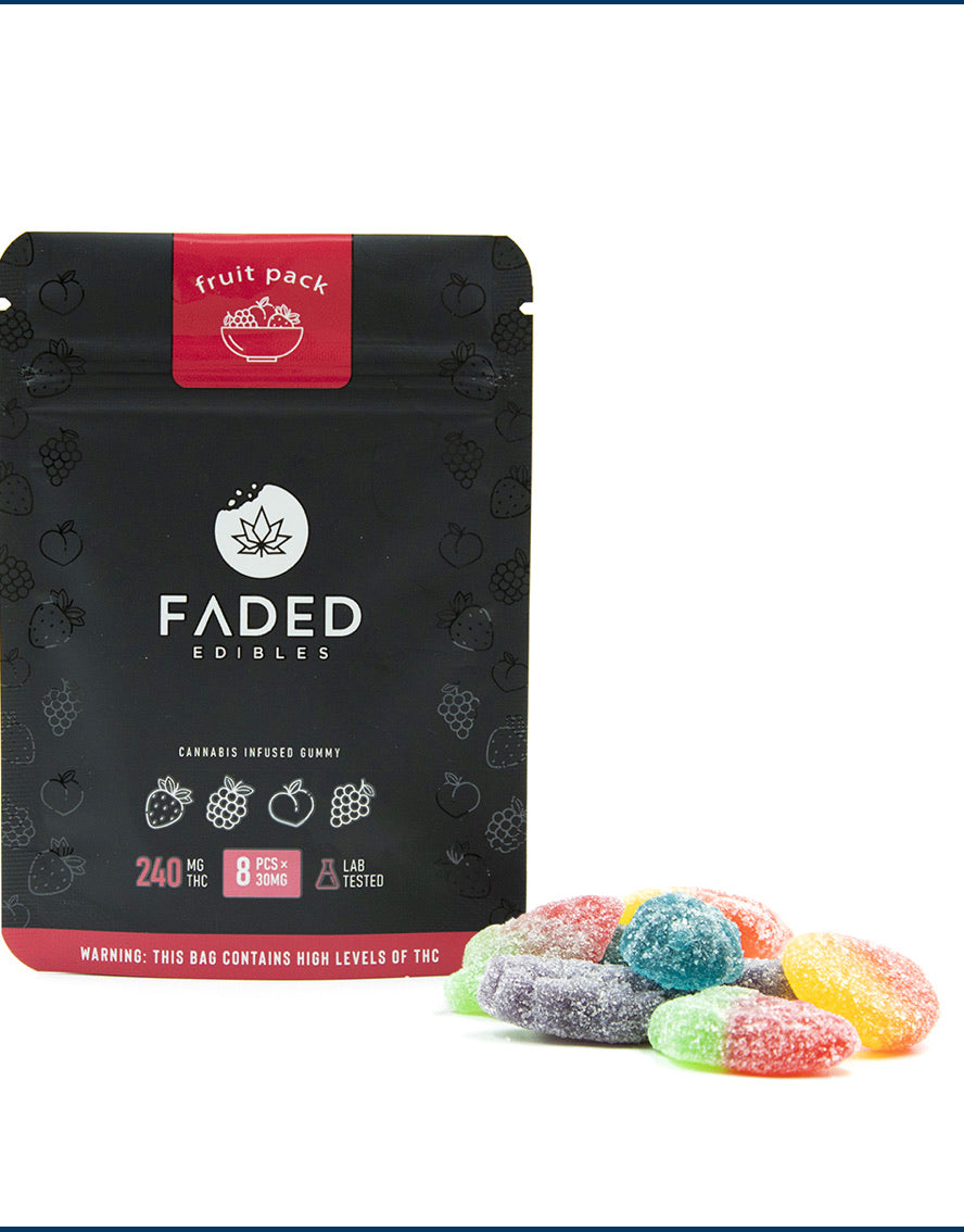 240mg THC Faded Edibles Fruit Pack