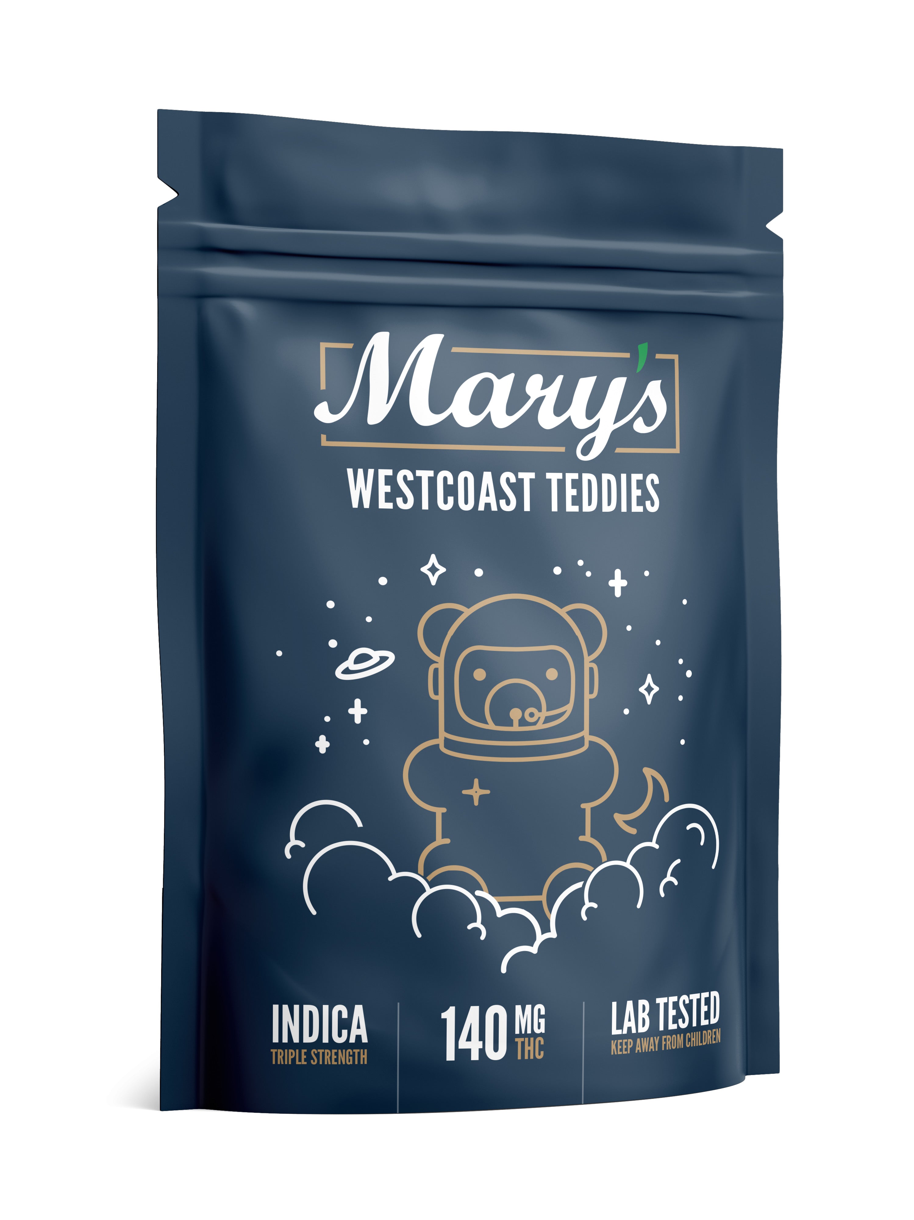 Triple Strength Sativa West Coast Teddies 140mg THC (Mary’s Medibles)
